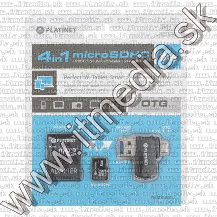 Image of Platinet microSD-HC card 8GB *Class6* 4in1 *OTG* !info (42226) (IT11083)